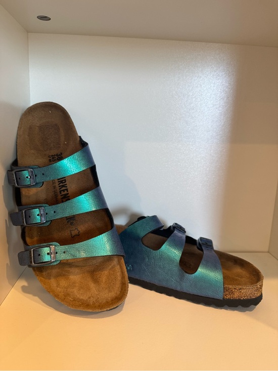 Birkenstock Shoes - Birkenstock Florida Graceful Gemm Blue Iridescent Sandals EU 38 US 7-7.5